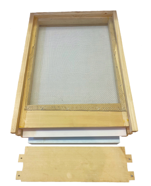 Bottom Board - Screened With Whiteboard, Insulation & Removable Front