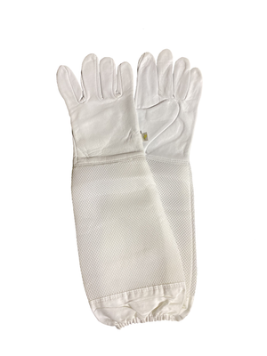 White beekeepers gloves ventilated 
